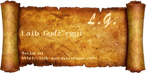 Laib Györgyi névjegykártya